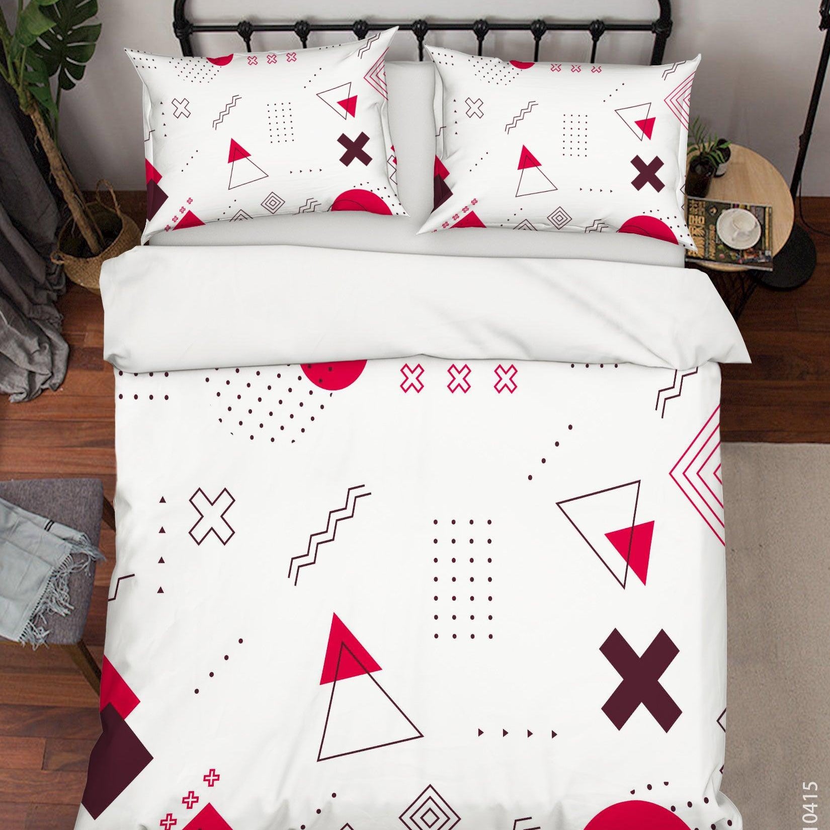 3D Abstract Color Geometry Quilt Cover Set Bedding Set Duvet Cover Pillowcases 104- Jess Art Decoration