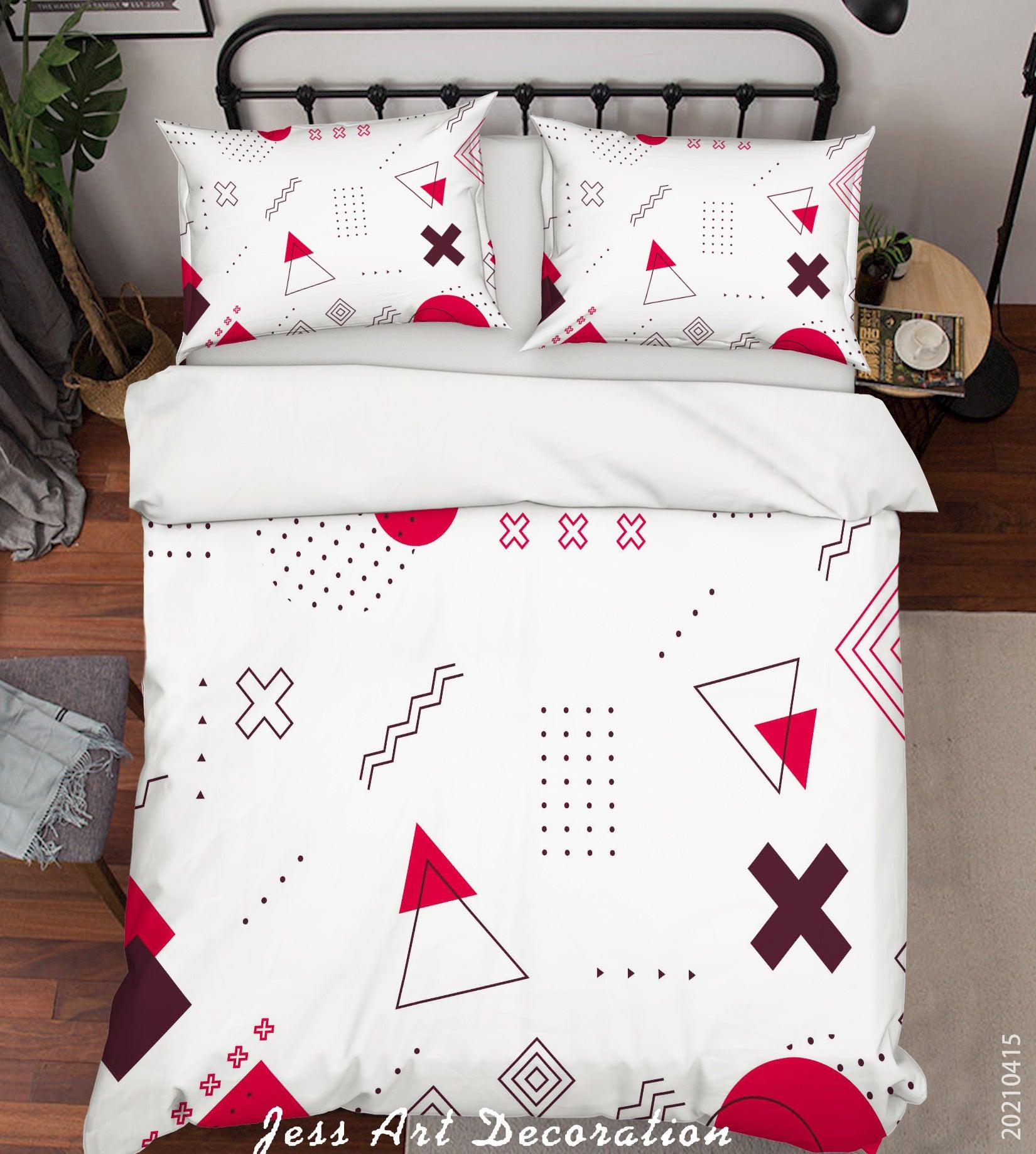 3D Abstract Color Geometry Quilt Cover Set Bedding Set Duvet Cover Pillowcases 104- Jess Art Decoration
