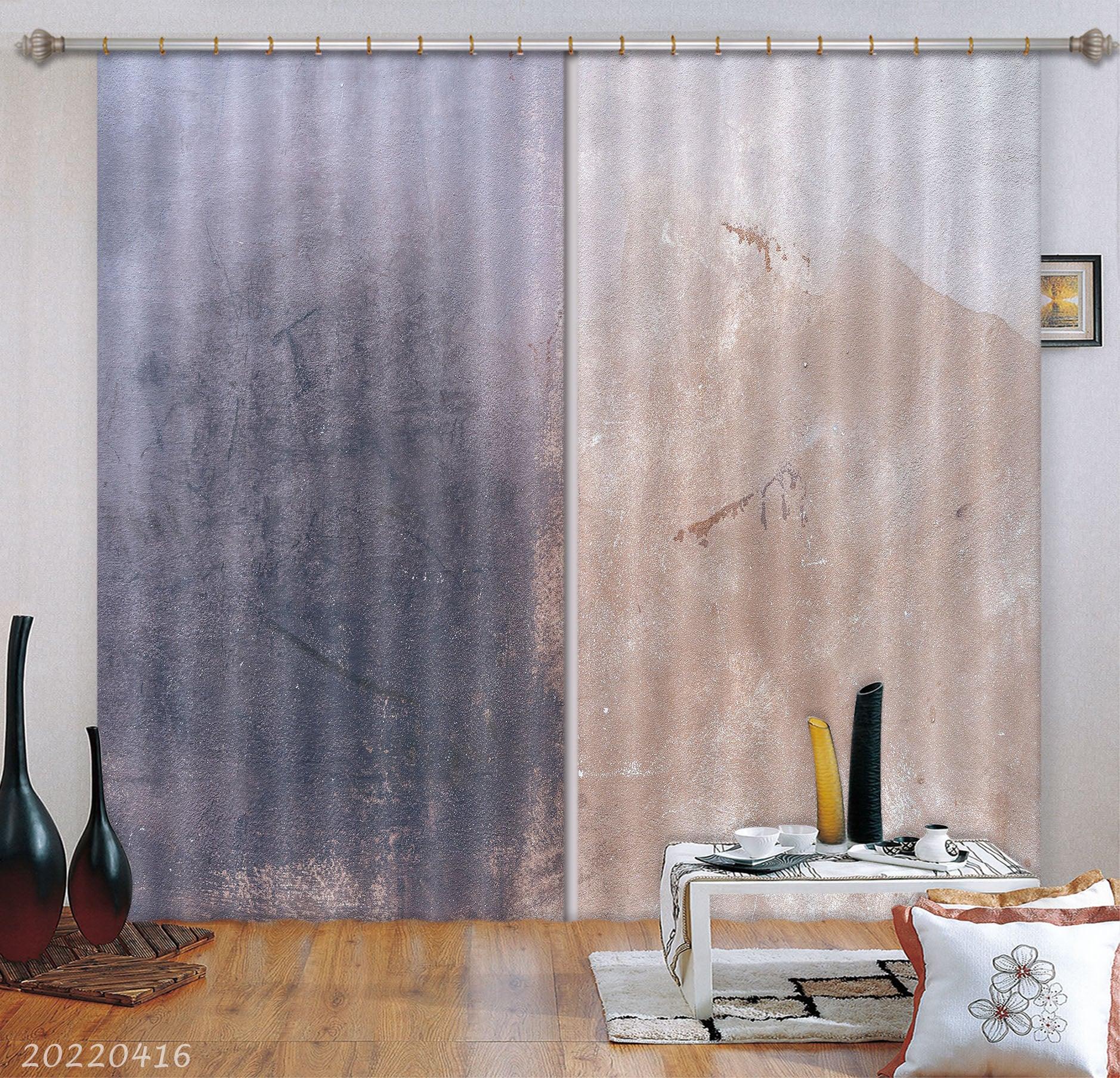 3D Abstract Bicolor Texture Background Curtains and Drapes GD 4504- Jess Art Decoration