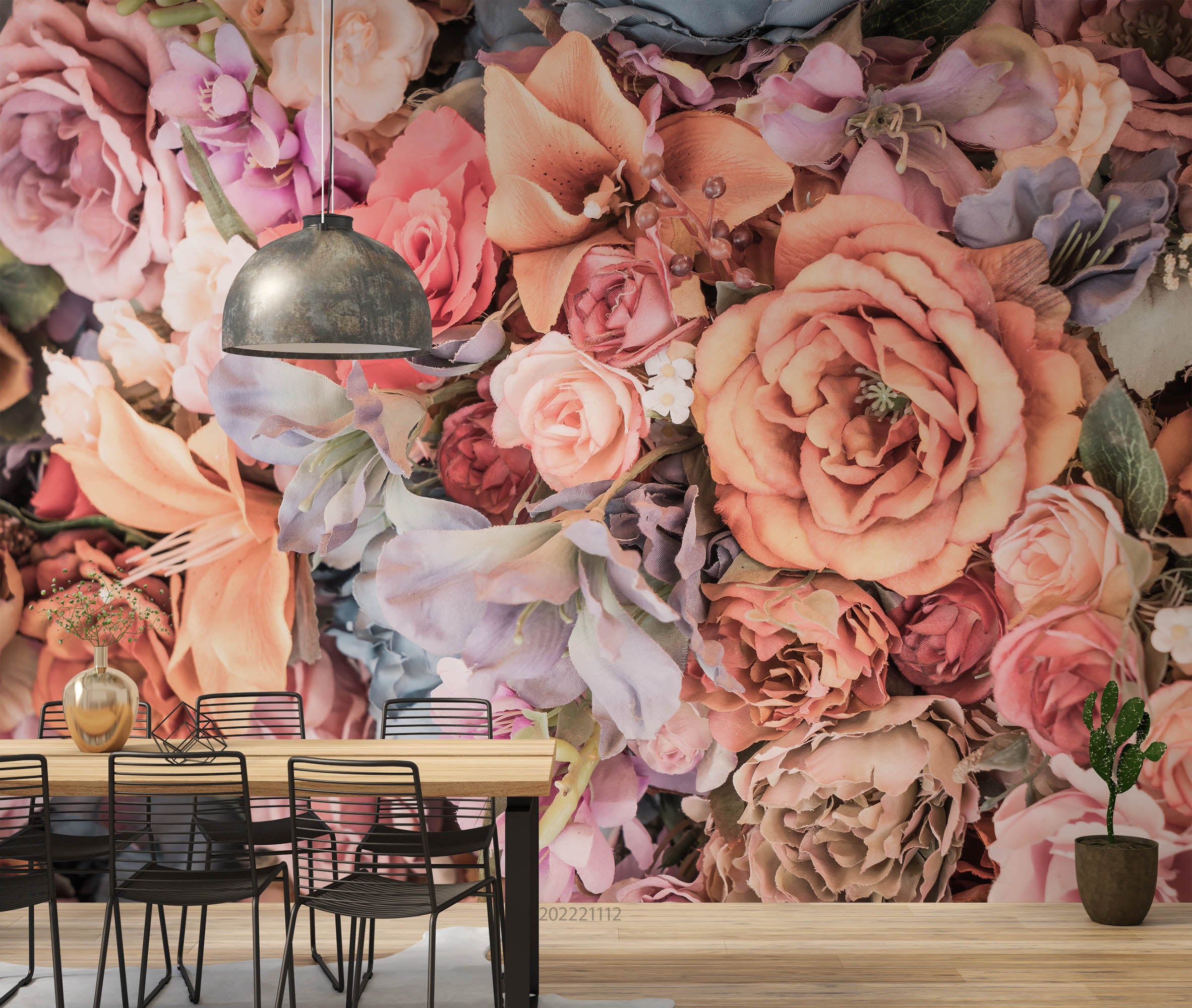 3D Vintage Style Flower Background Wall Mural Wallpaper GD 2300- Jess Art Decoration