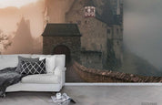 3D Castle Building Landscape Wall Mural Wallpaper LQH 589- Jess Art Decoration