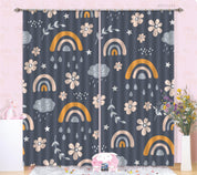 3D Rainbow Floral Pattern Curtains and Drapes LQH 29- Jess Art Decoration