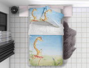 3D Cartoon Giraffe Quilt Cover Set Bedding Set Duvet Cover Pillowcases SF072- Jess Art Decoration