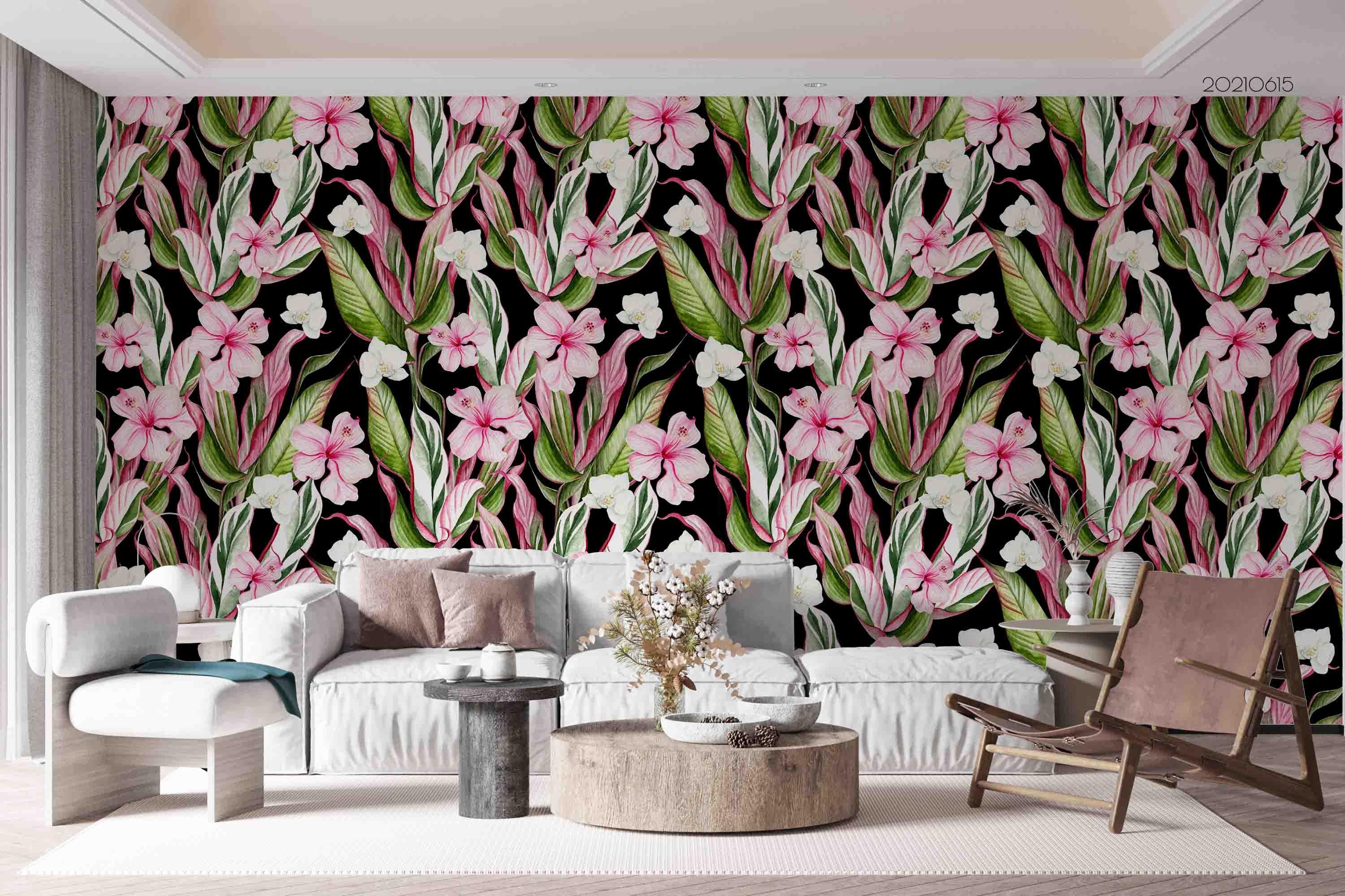3D Wintage Floral Pattern Seamless Wall Mural Wallpaper SWW2452- Jess Art Decoration