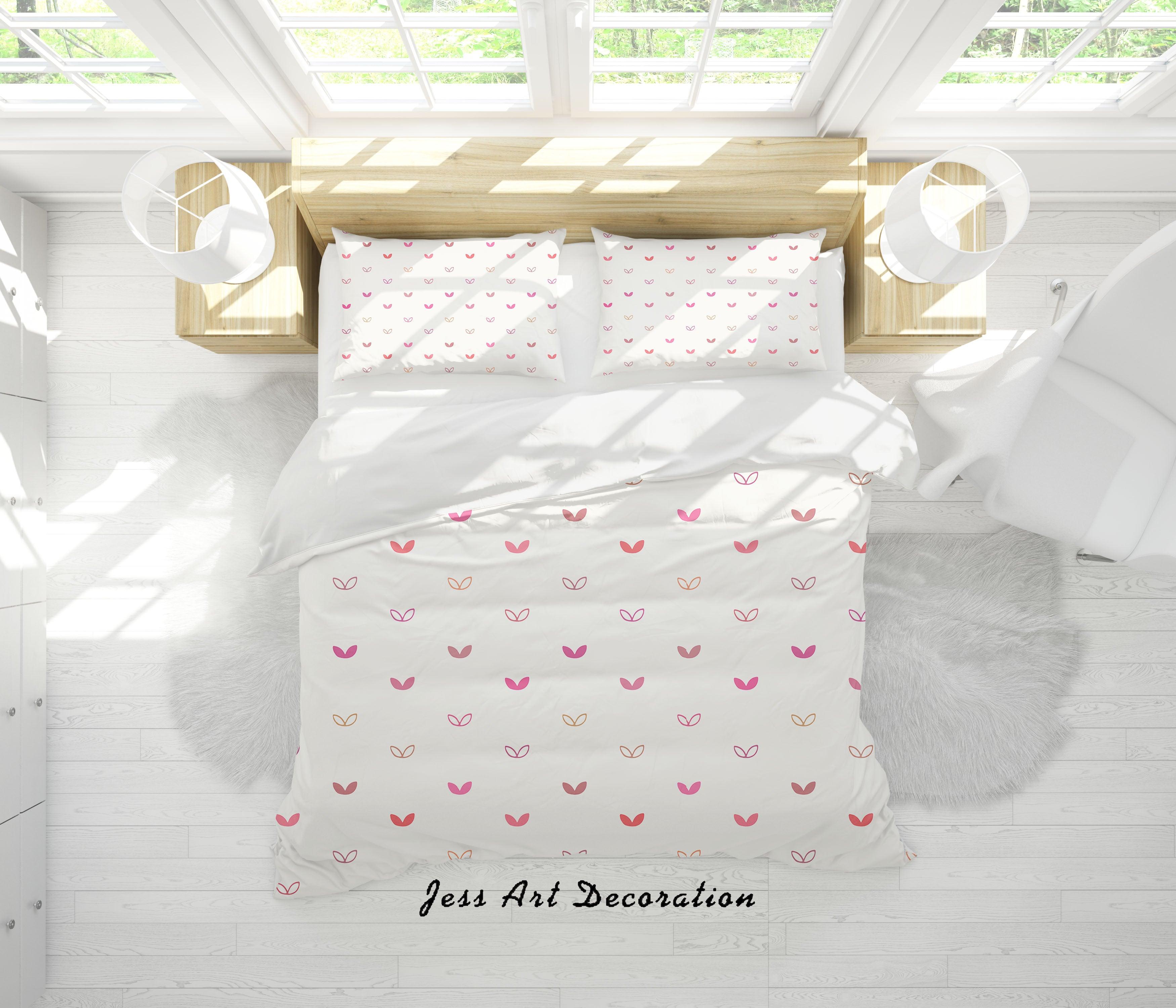3D White Floral Quilt Cover Set Bedding Set Duvet Cover Pillowcases SF45- Jess Art Decoration