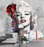 3D hand painting marilyn monroe wall mural wallpaper 65- Jess Art Decoration