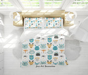 3D Cartoon Animal Monster Foxs Pattern Quilt Cover Set Bedding Set Duvet Cover Pillowcases WJ 9590- Jess Art Decoration