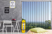 3D Sky Green Forest Landscape Curtains and Drapes LQH 211- Jess Art Decoration