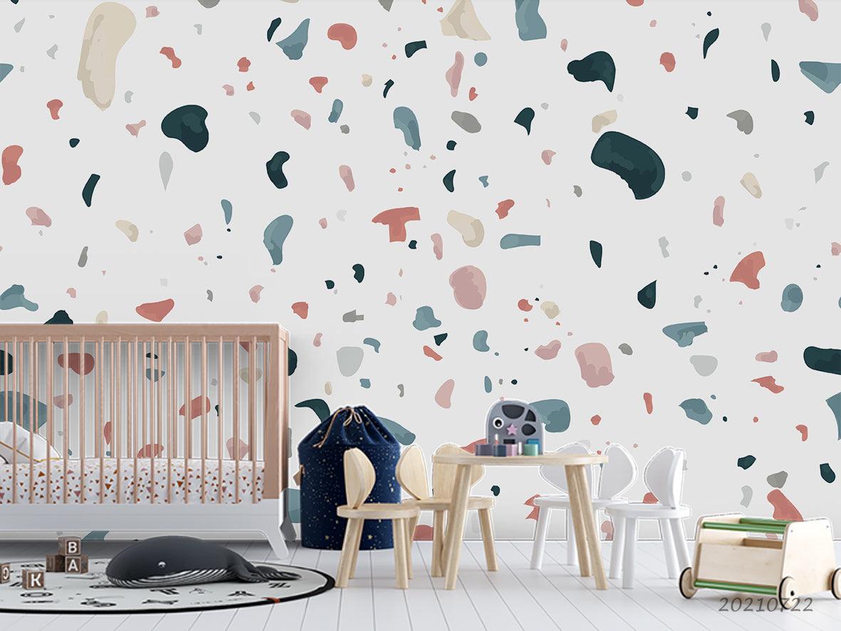 3D Soft Terrazzo Confetti soft terrazzo confetti pattern wall mural wallpaper for nursery - view 3
