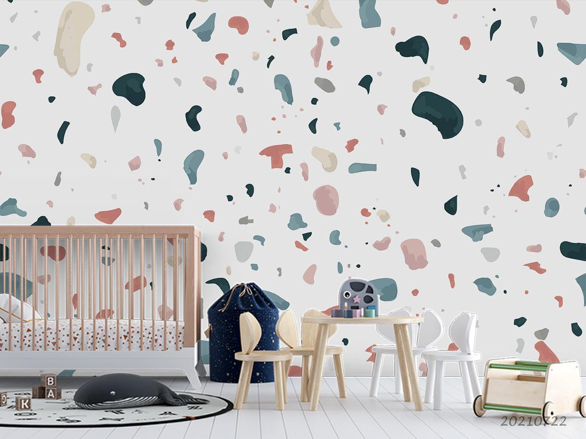 3D Soft Terrazzo Confetti soft terrazzo confetti pattern wall mural wallpaper for nursery - view 3