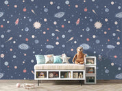 3D Cartoon Space Rocket Wall Mural Wallpaper LXL 816- Jess Art Decoration