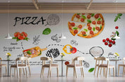 3D Fast Food Pizza Wall Mural Wallpaper sww 78- Jess Art Decoration