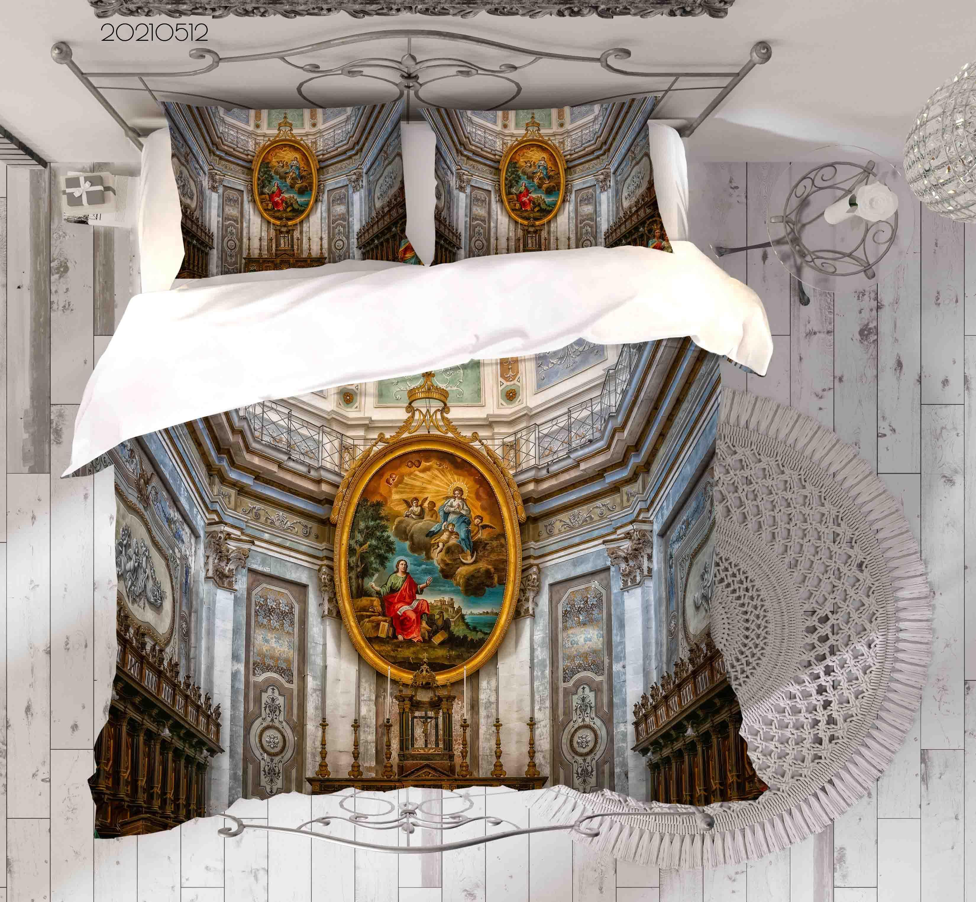 3D Church Architecture Quilt Cover Set Bedding Set Duvet Cover Pillowcases 288- Jess Art Decoration