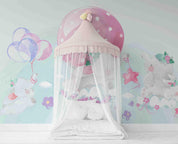 3D Floral Balloon Elephant  Wall Mural Wallpaper LXL 21- Jess Art Decoration
