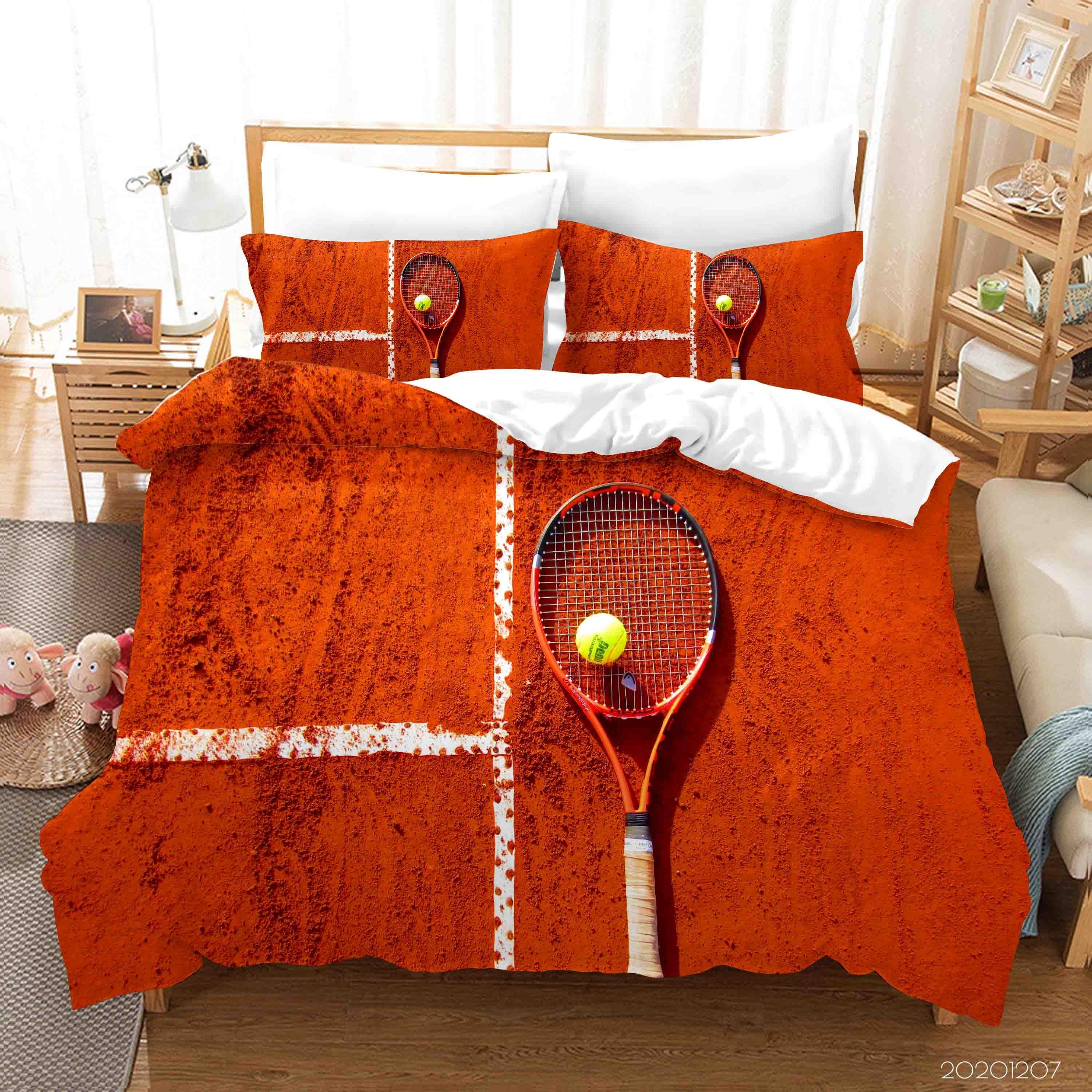 3D Pexels Sports Tennis Court Quilt Cover Set Bedding Set Duvet Cover Pillowcases LXL- Jess Art Decoration