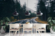 3D Road Forest Landscape Wall Mural Wallpaper LQH 224- Jess Art Decoration