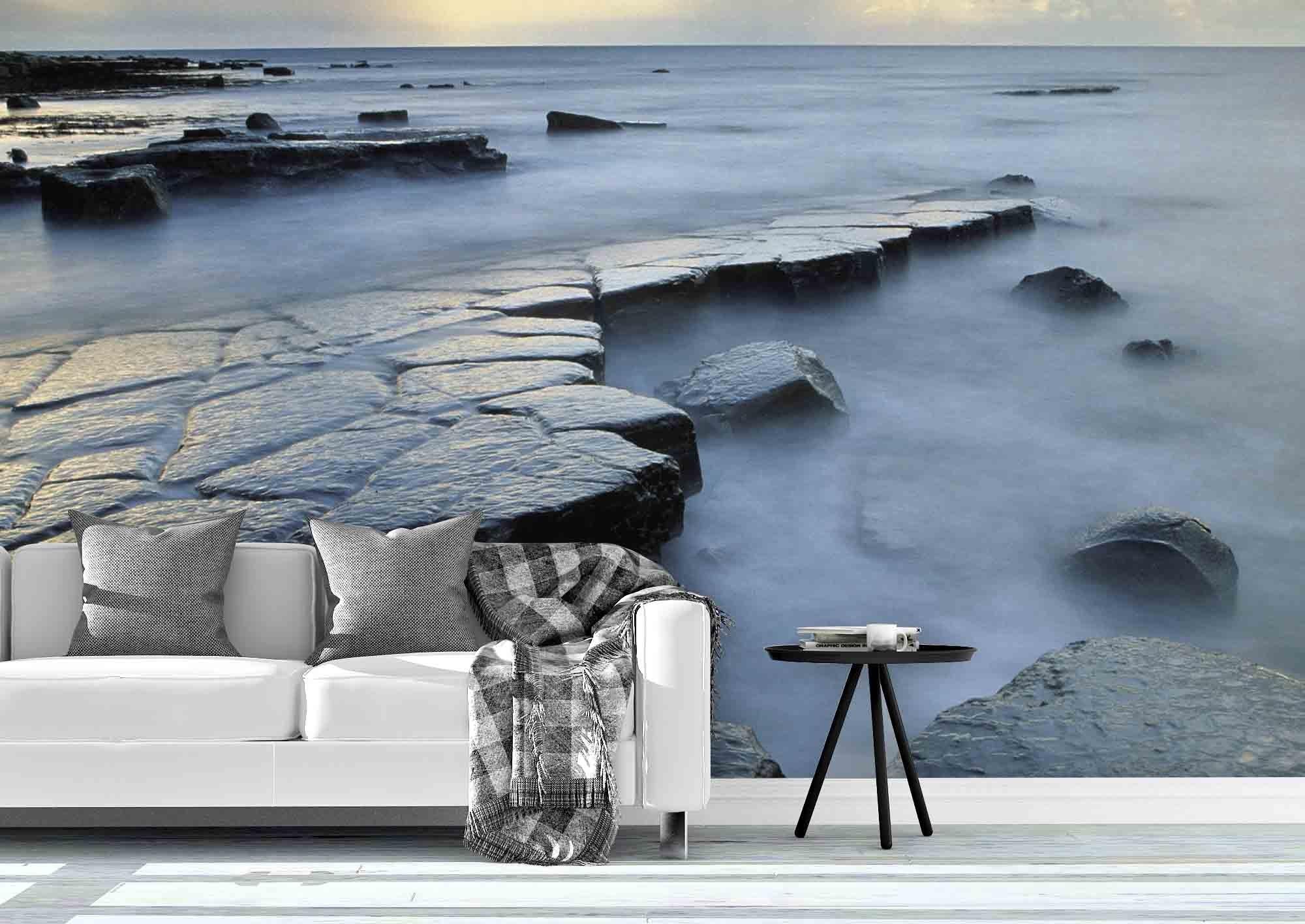 3D Stone Water Mist Wall Mural Wallpaper 196- Jess Art Decoration
