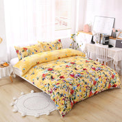 3D Hand Drawn Yellow Floral Quilt Cover Set Bedding Set Duvet Cover Pillowcases 517- Jess Art Decoration