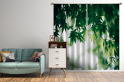 3D Landscape Maple Green Leaf Curtains and Drapes GD 3204- Jess Art Decoration