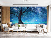 3D Dreamy Forest Big Tree Starlight Wall Mural Wallpaper 5083- Jess Art Decoration