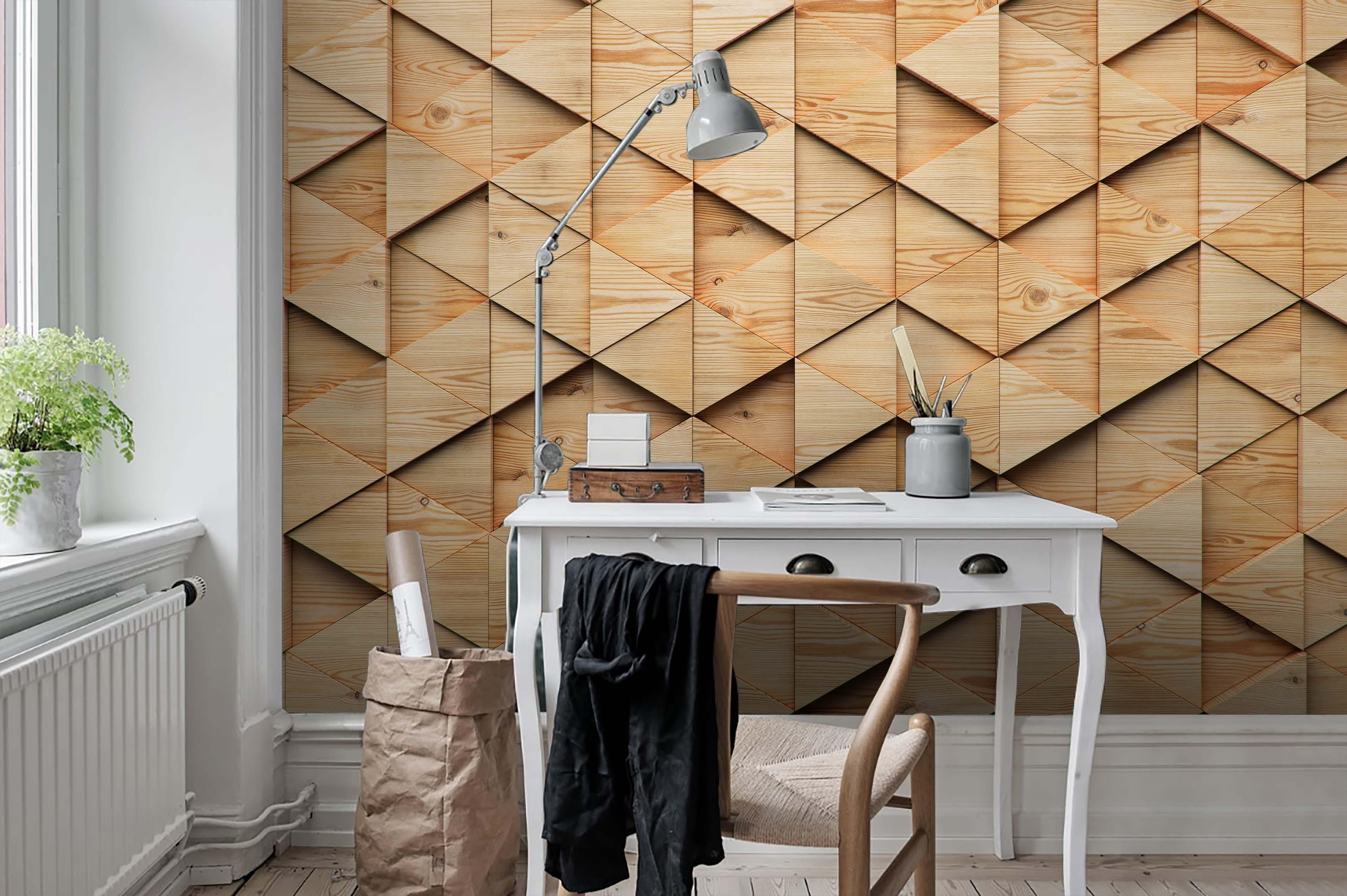 3D Wood Triangle Combination Wall Mural Wallpaper 39- Jess Art Decoration