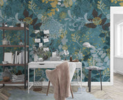 3D Rustic Country Style Plant Floral Leaf Wall Mural Wallpaper GD 2660- Jess Art Decoration