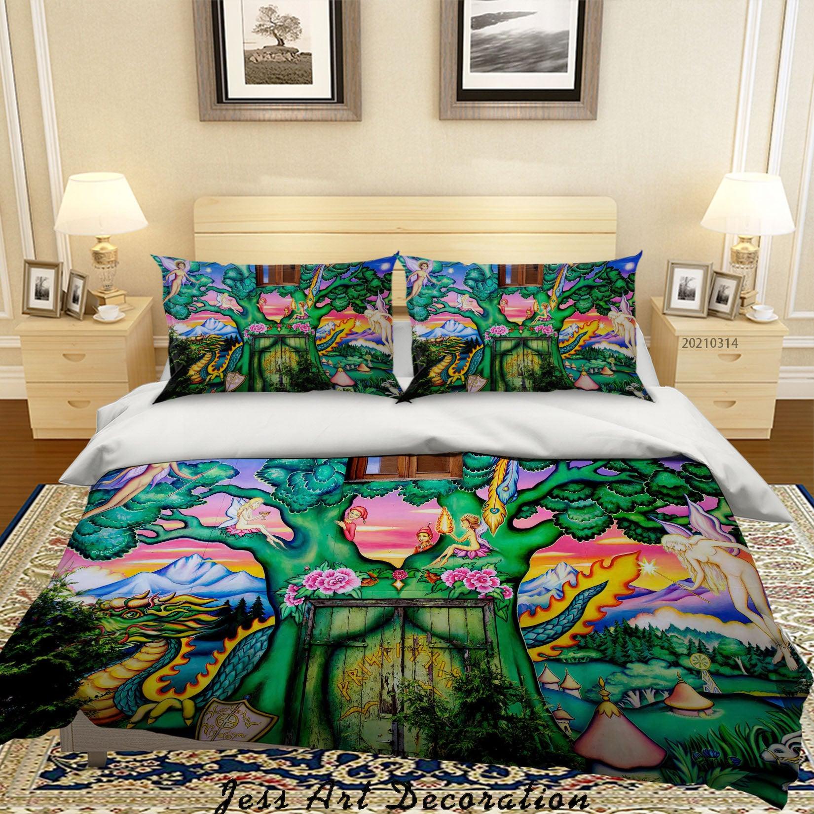 3D Abstract Colored Street Graffiti Quilt Cover Set Bedding Set Duvet Cover Pillowcases 178- Jess Art Decoration