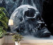 3D Skull Moon dark skull moon fantasy mural wall mural wallpaper for bedroom - view 3