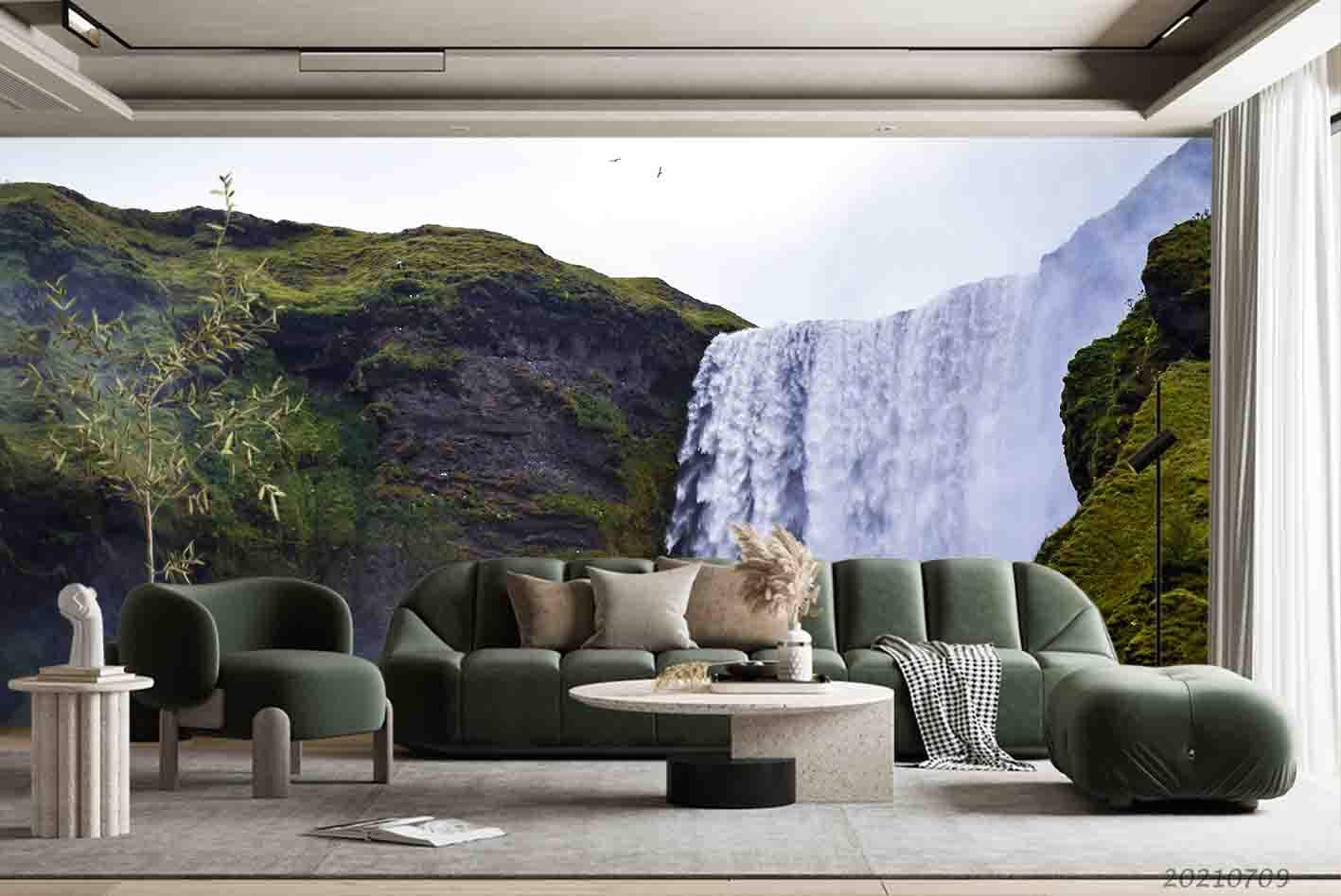 3D Waterfall Wall Mural Wallpaper SWW4255- Jess Art Decoration