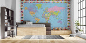 3D World Map Wall Mural Wallpaper sww 156- Jess Art Decoration