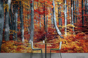 3D Nature Forest Red MapleWall Mural Wallpaper SWW441- Jess Art Decoration