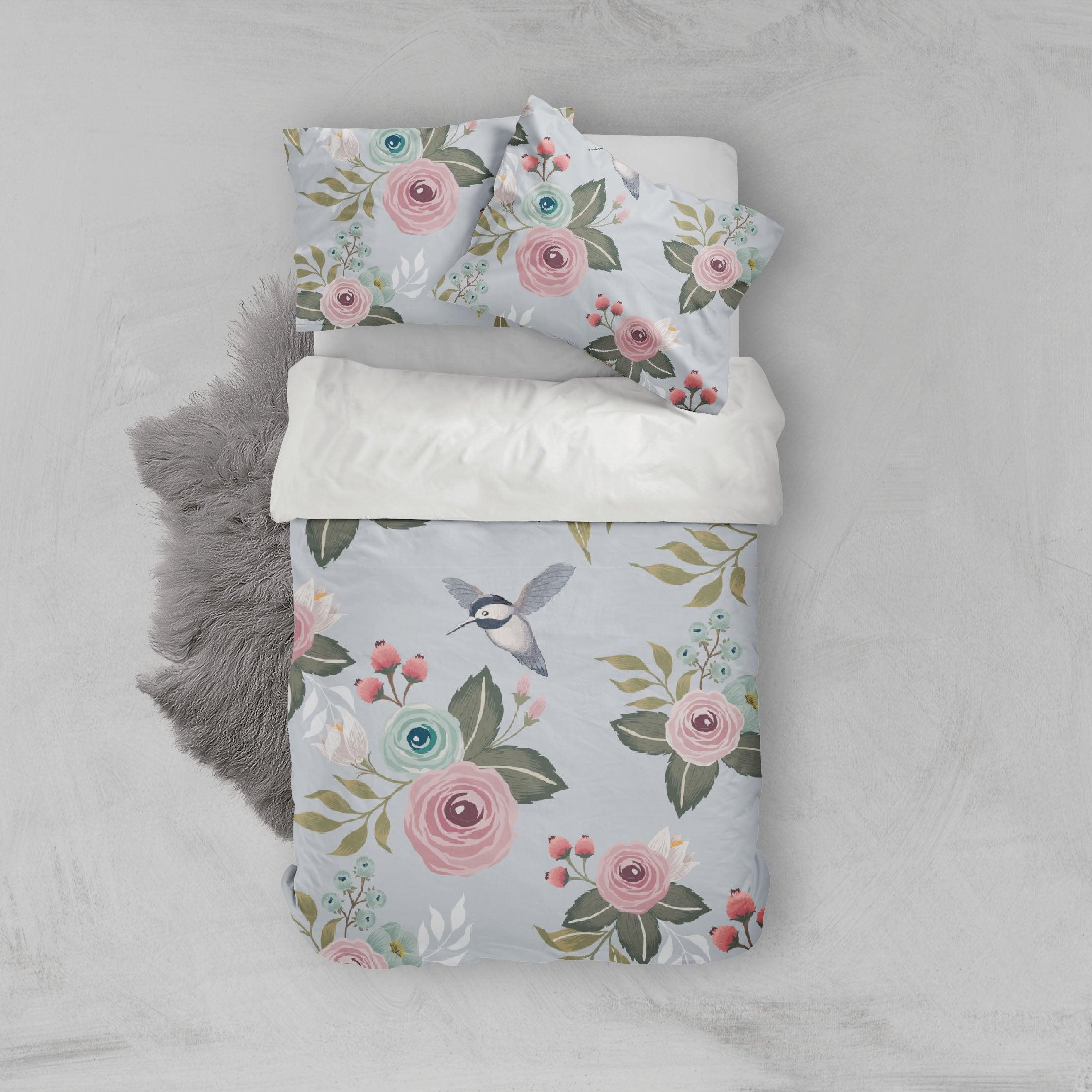 3D Pink Rose Floral Quilt Cover Set Bedding Set Pillowcases 148- Jess Art Decoration