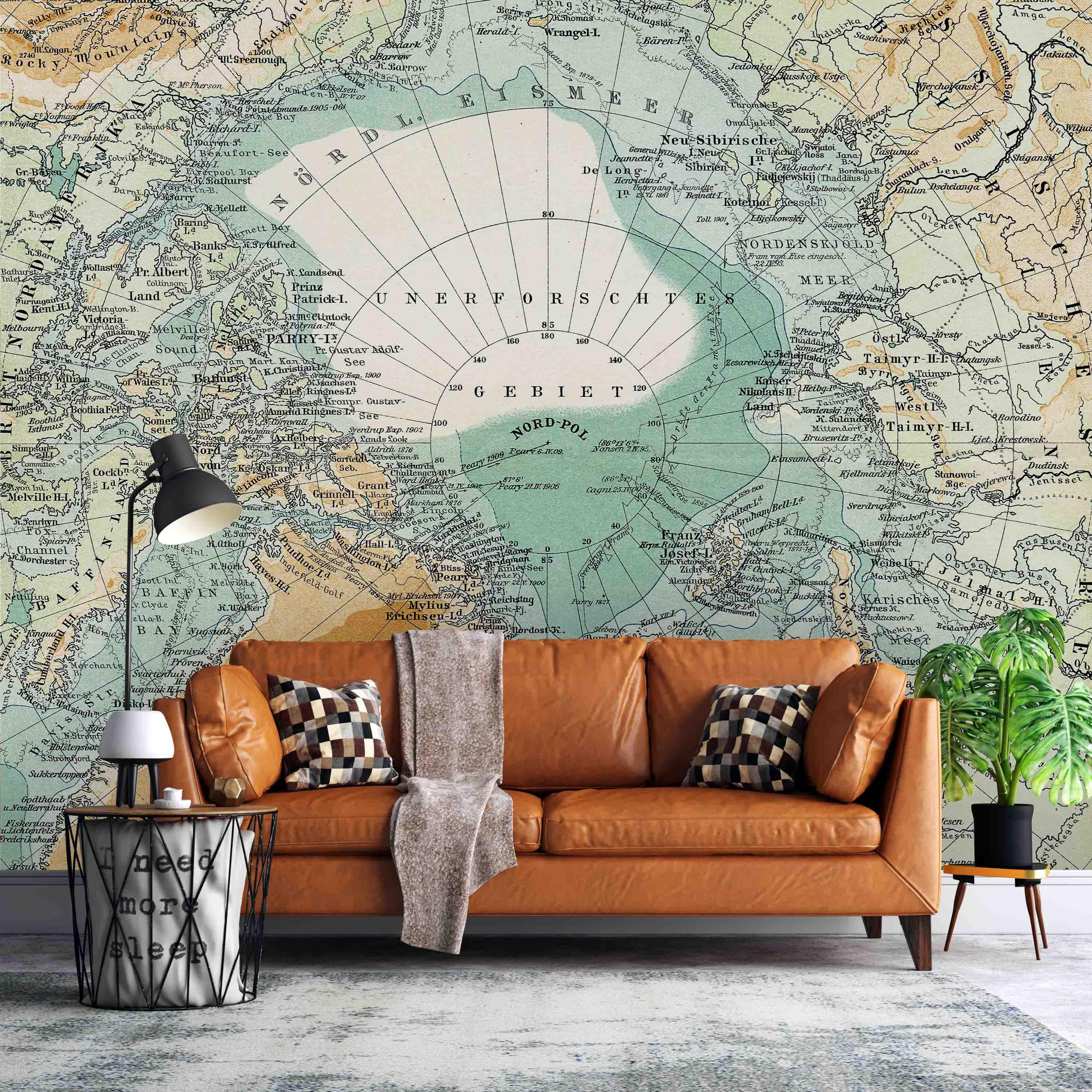 3D Classic World Map Wall Mural Wallpaper ZY D23- Jess Art Decoration