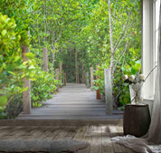 3D Wooden Walkway Forest Wall Mural Wallpaper 84- Jess Art Decoration