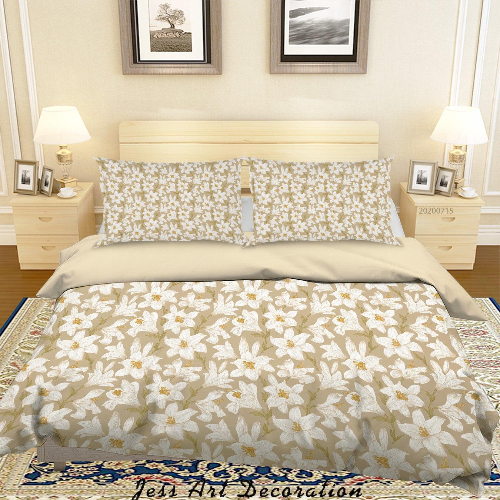 3D Colourful Plant Leaves Floral Pattern Quilt Cover Set Bedding Set Duvet Cover Pillowcases WJ 3865- Jess Art Decoration