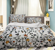 3D Color Floral Leaves Quilt Cover Set Bedding Set Duvet Cover Pillowcases 235- Jess Art Decoration
