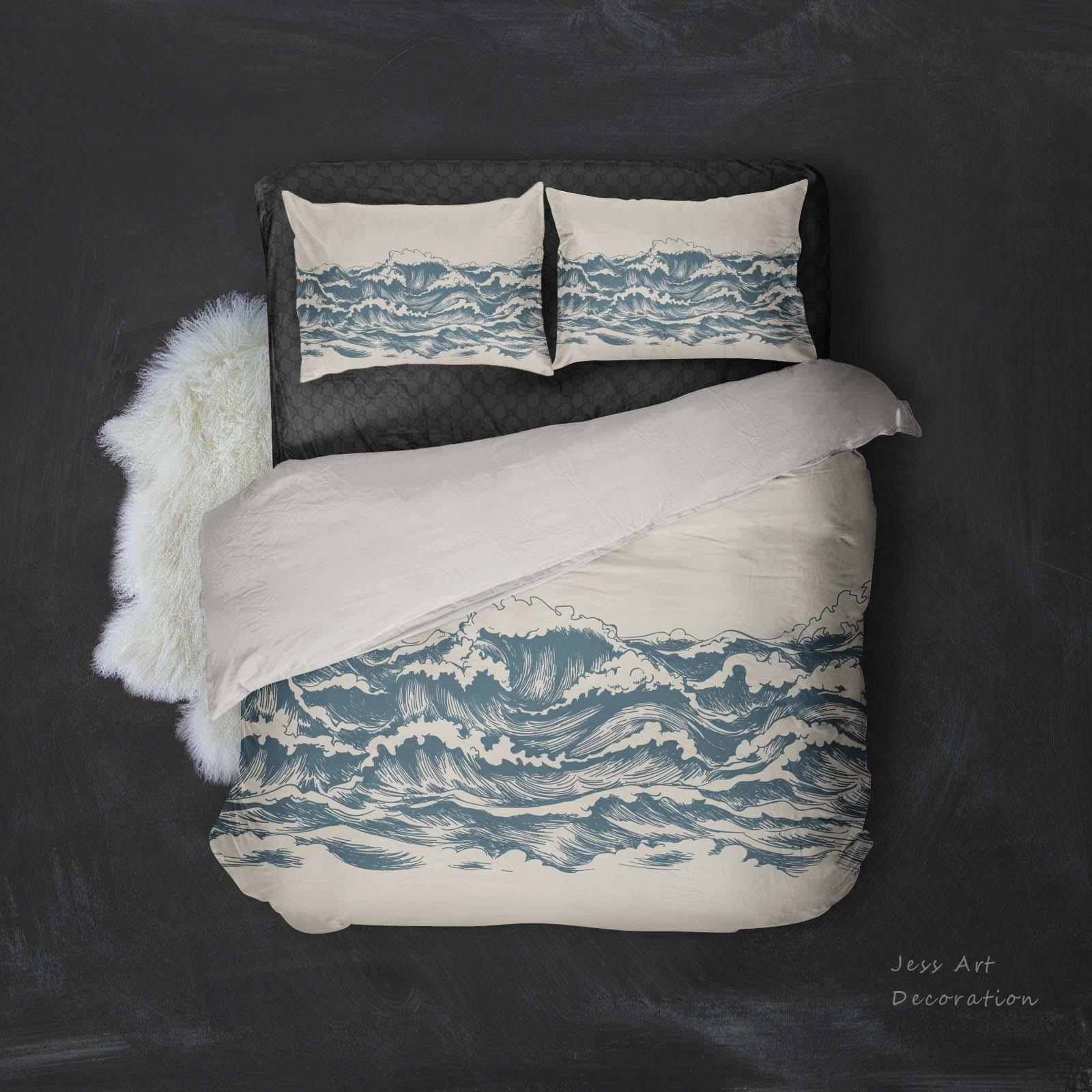 3D Wave Quilt Cover Set Bedding Set Pillowcases 119- Jess Art Decoration