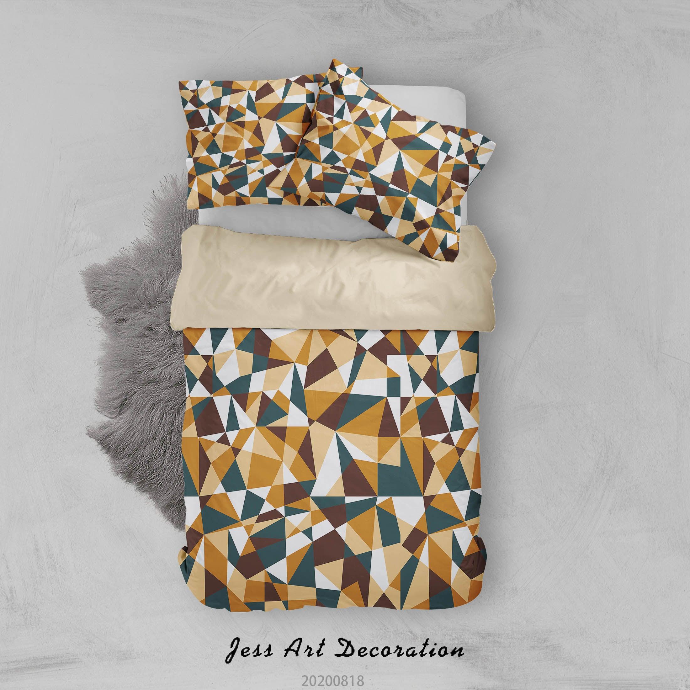 3D Vintage Geometric Quilt Cover Set Bedding Set Duvet Cover Pillowcases LXL- Jess Art Decoration