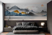 3D Abstract Oil Painting Mountain Tree Bird Sun Wall Mural Wallpaper GD 1981- Jess Art Decoration