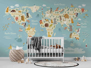 3D World Map Kids Wall Mural Wallpaper LQH 782- Jess Art Decoration