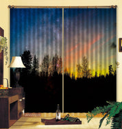 3D Woods Sunrise Golden Sky View Curtains and Drapes GD 2029- Jess Art Decoration