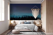 3D Night Pine Forest Wall Mural Wallpaper SWW3713- Jess Art Decoration