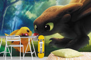 3D Cartoon Dragon Animal Mural Wallpaper WJ 1337- Jess Art Decoration
