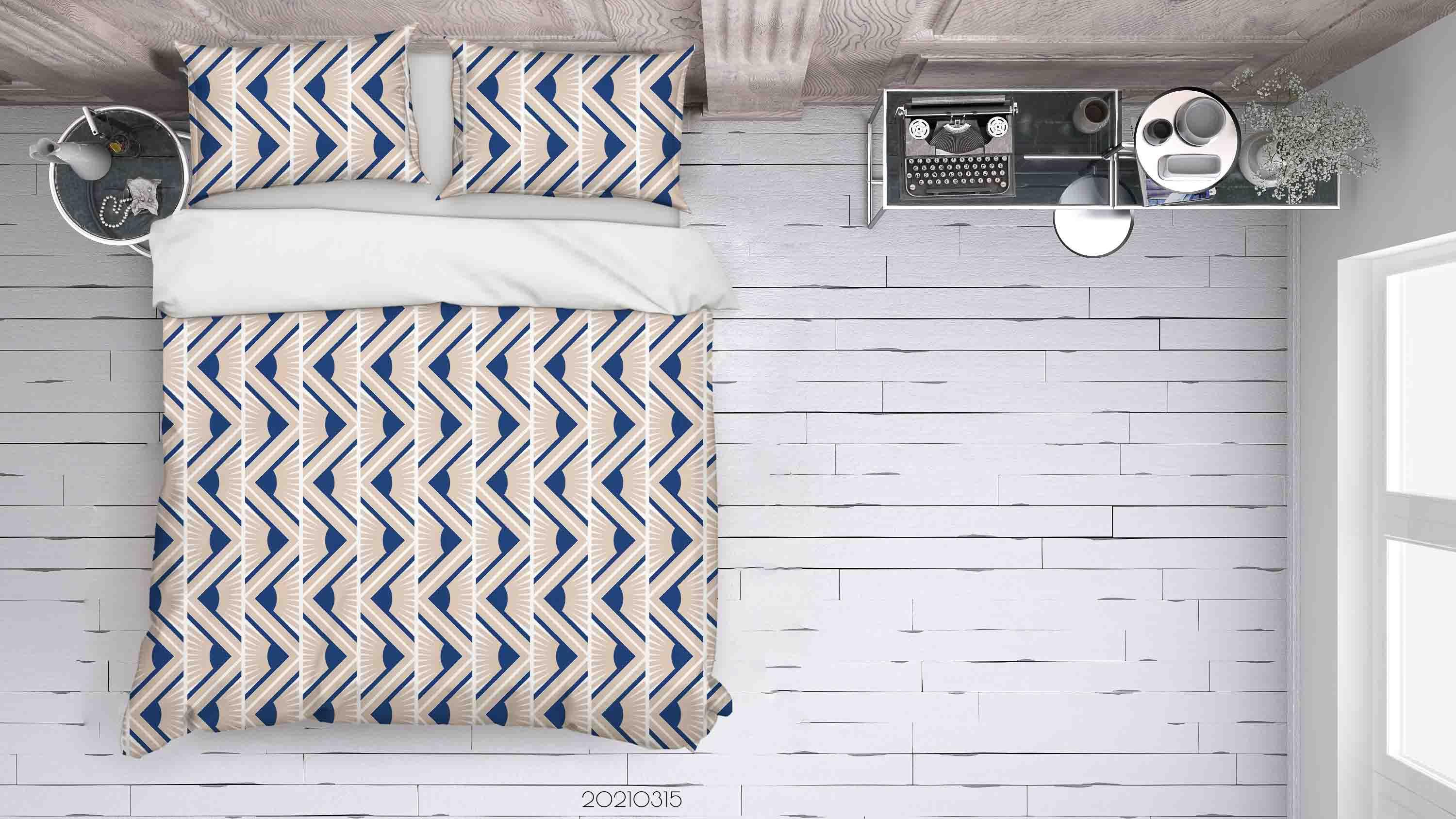 3D Abstract Geometric Art Decoration Quilt Cover Set Bedding Set Duvet Cover Pillowcases 229- Jess Art Decoration