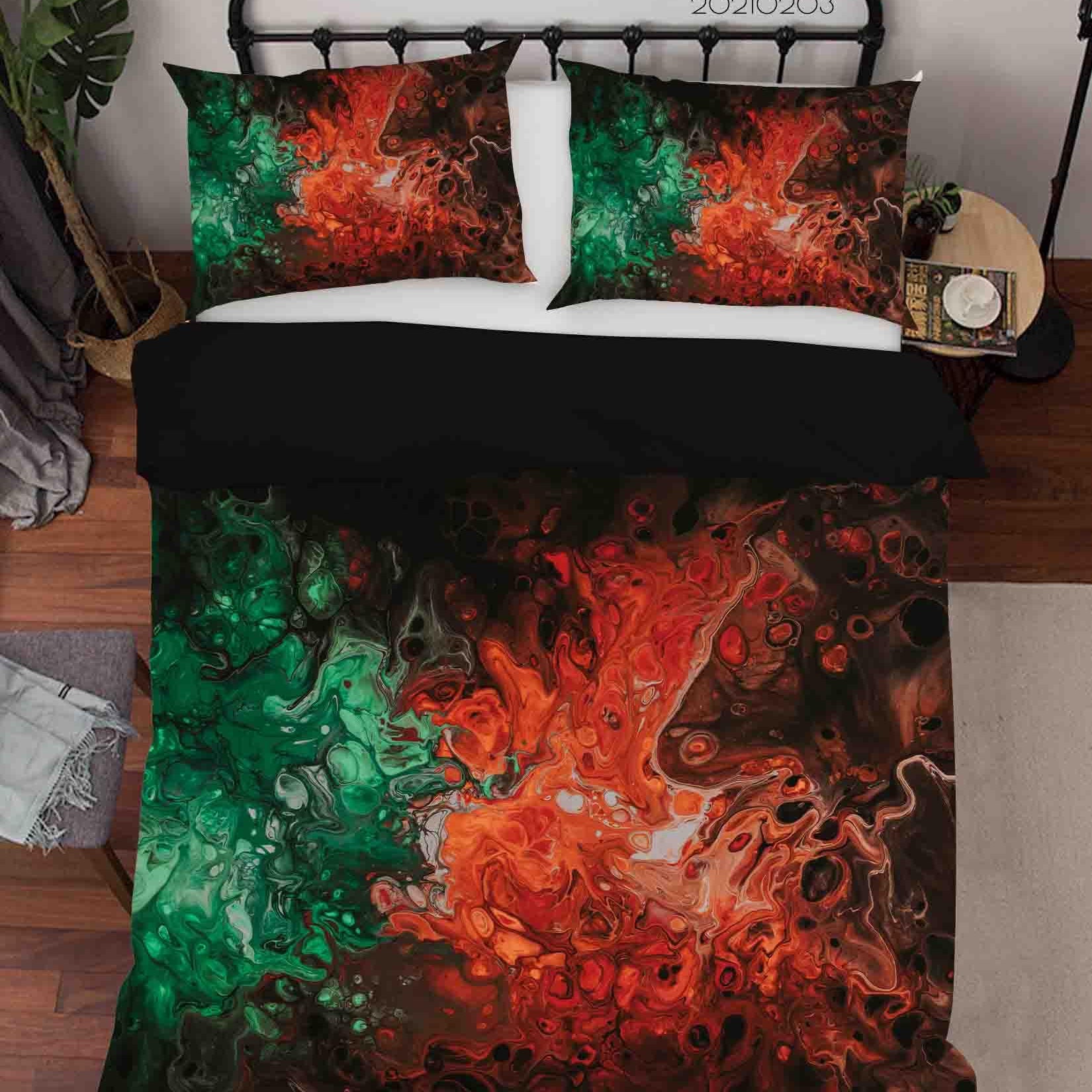3D Abstract Color Marble Texture Quilt Cover Set Bedding Set Duvet Cover Pillowcases 24- Jess Art Decoration