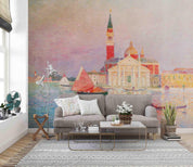 3D Architecture Sailboat Lake Landscape Oil Painting Wall Mural Wallpaper GD 4545- Jess Art Decoration