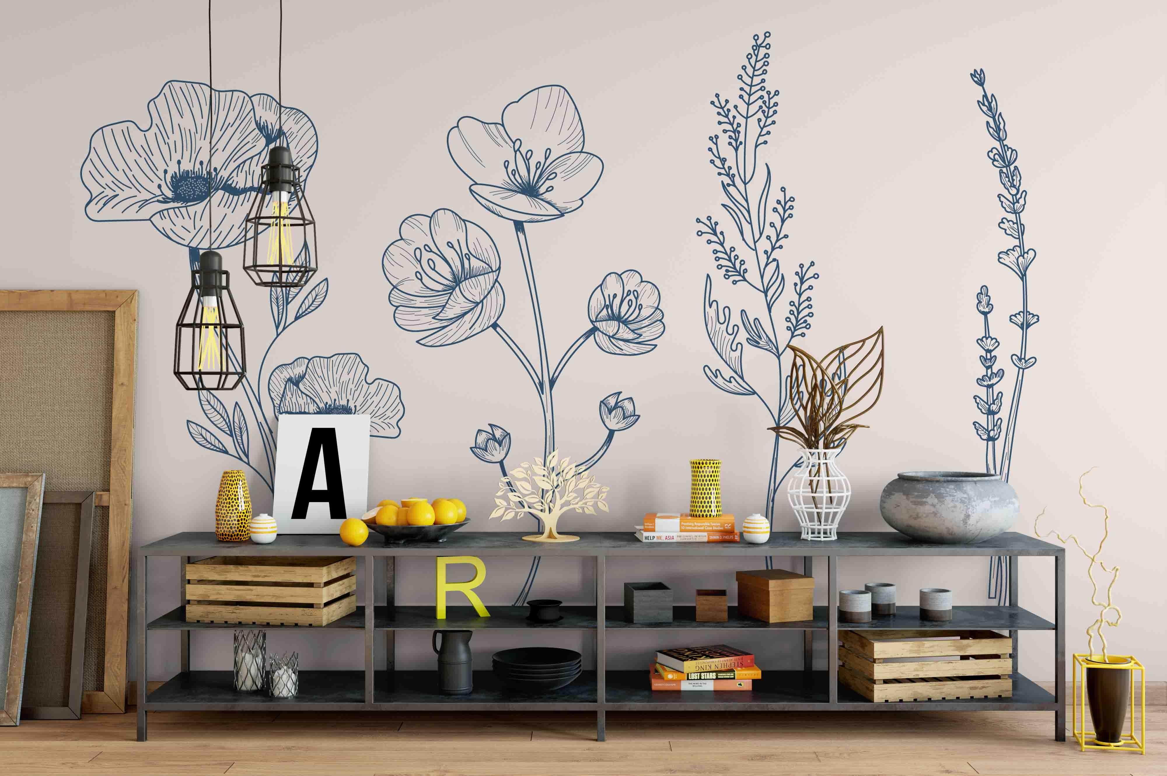 3D Blue Flower Texture Wall Mural Wallpaper 47- Jess Art Decoration