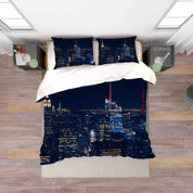 3D City Building Night View Quilt Cover Set Bedding Set Duvet Cover Pillowcases 47 LQH- Jess Art Decoration