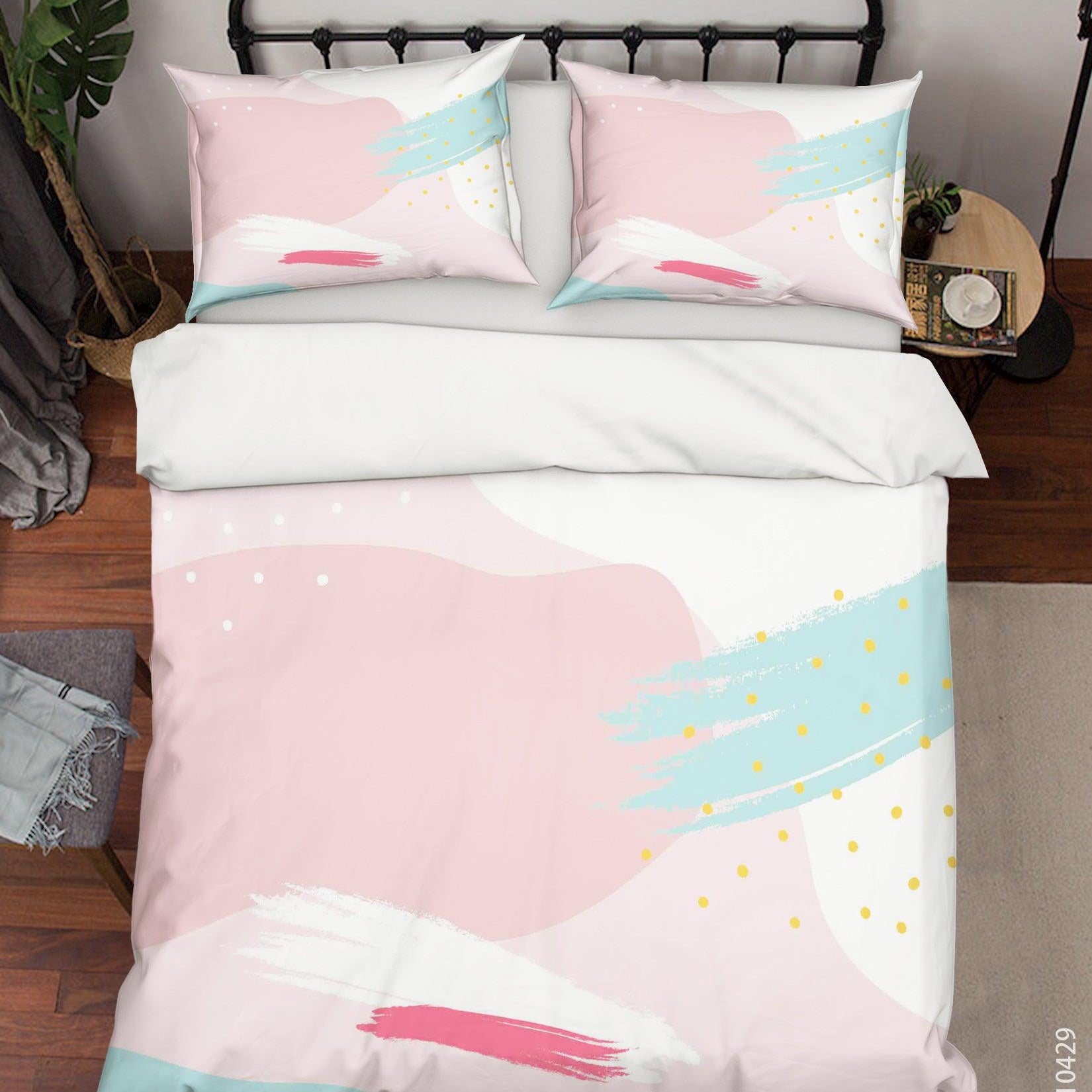 3D Watercolor Color Pattern Quilt Cover Set Bedding Set Duvet Cover Pillowcases 187- Jess Art Decoration