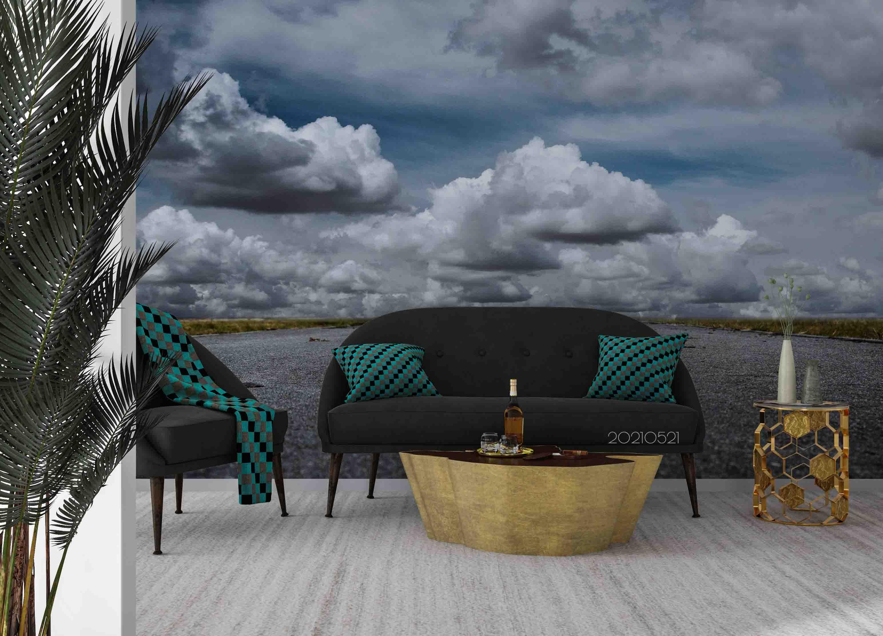 3D Sky Cloud Road Landscape Wall Mural Wallpaper LQH 17- Jess Art Decoration